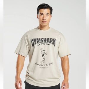 Gymshark Committed to the Craft Oversized T-Shirt M Tan